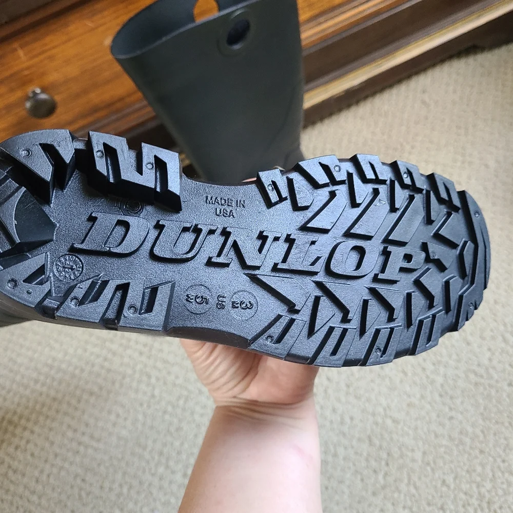 Dunlop Rubber Boots Chesapeake Waterproof Rain Outdoor Work Black 3M-5W
